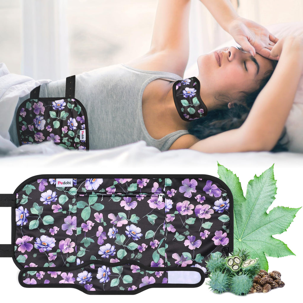 Pedobi 2 Pack Castor Oil Pack Wrap – Organic Cotton, Reusable, Leak-Proof