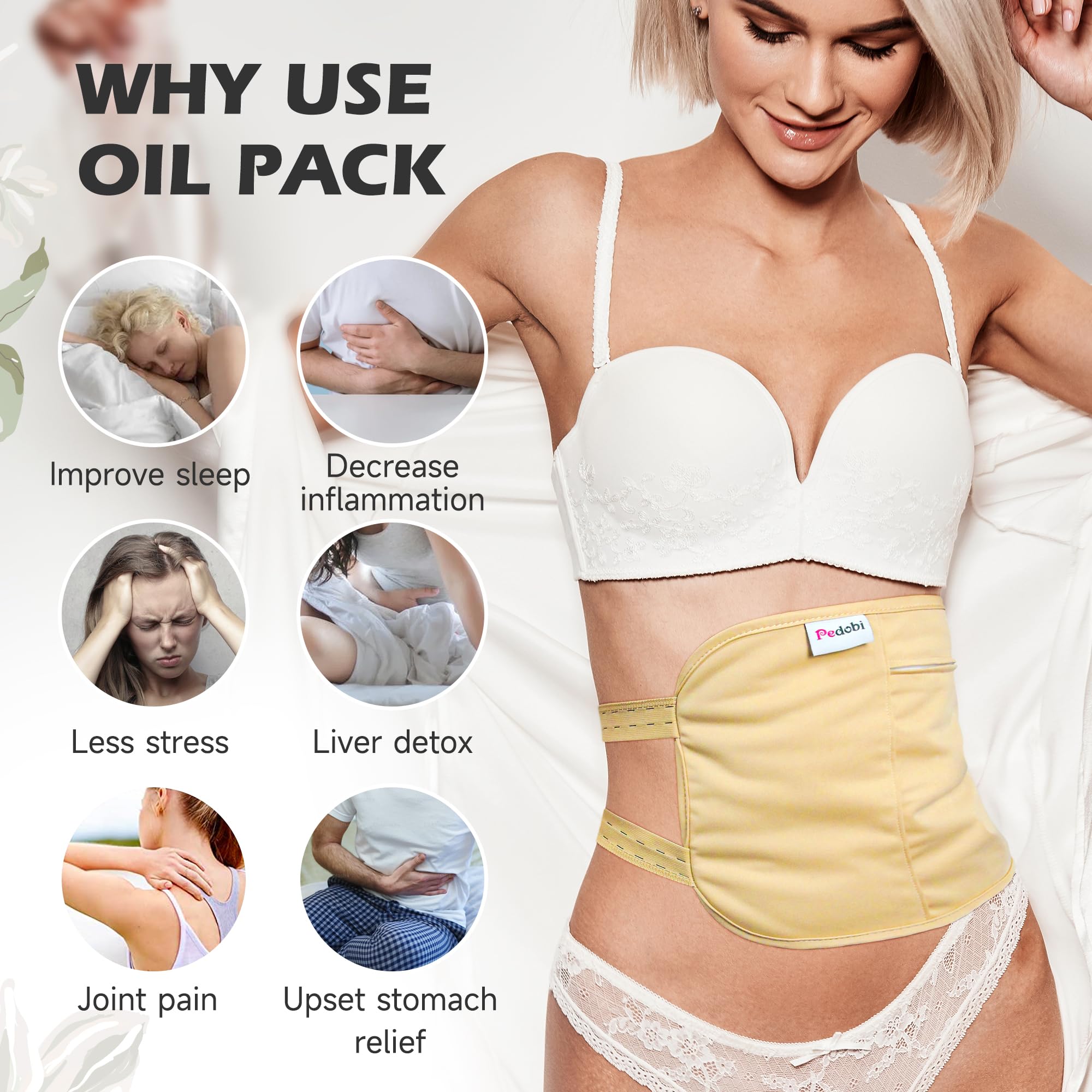 Pedobi Castor Oil Pack Wrap – Organic Cotton Reusable & Highly Absorbent Compress