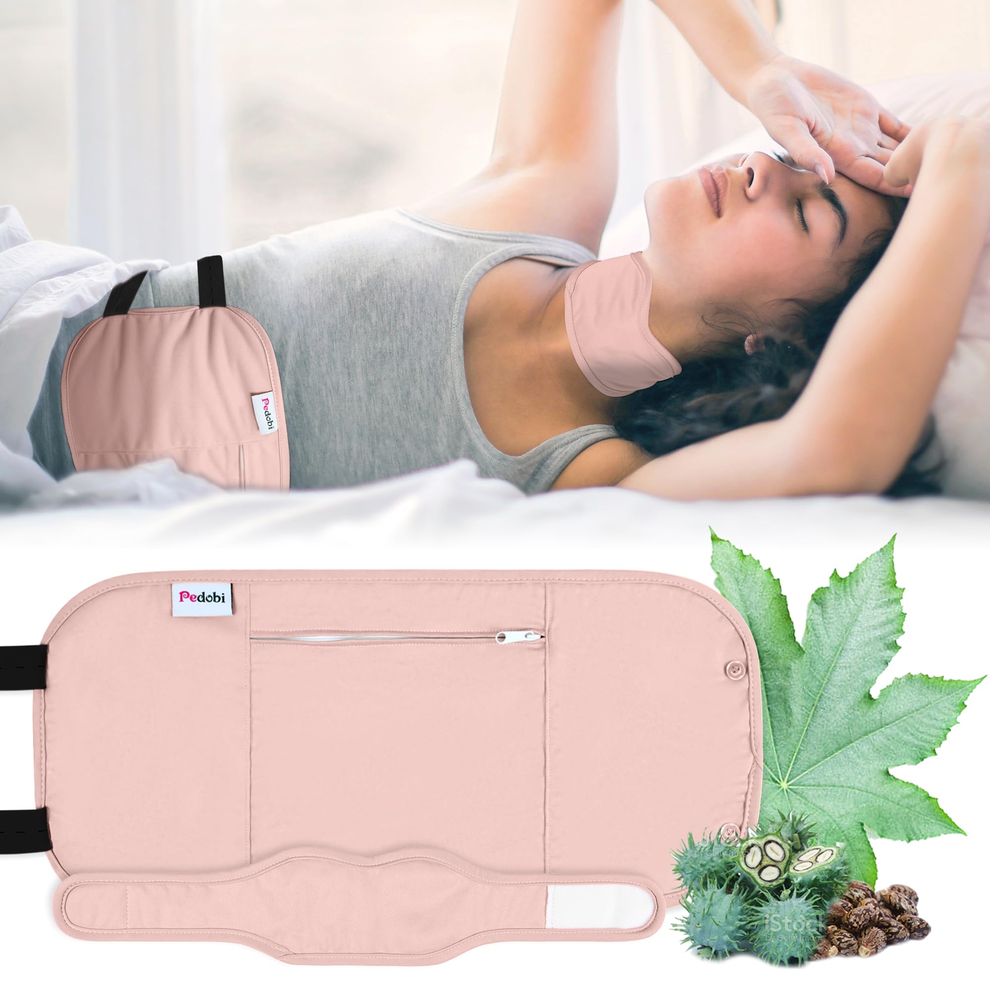 Pedobi 2 Pcs Castor Oil Pack Wrap – Organic Cotton, Leak-Free & Reusable