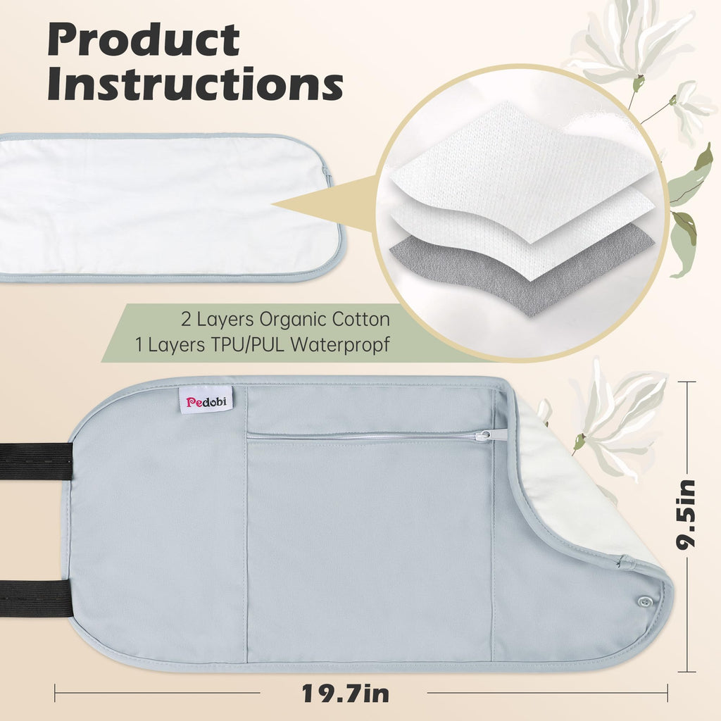 Pedobi Castor Oil Pack Wrap - Reusable, Mess-Free, Adjustable Straps
