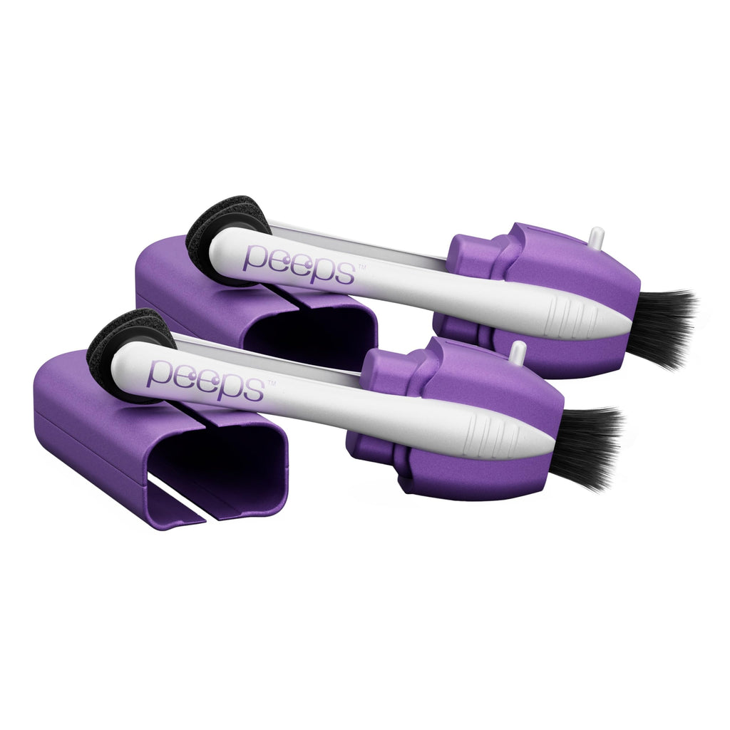 CarbonKlean Peeps Eyeglass Lens Cleaner - NASA-Trusted Carbon Microfiber, 2-Pack Lavender
