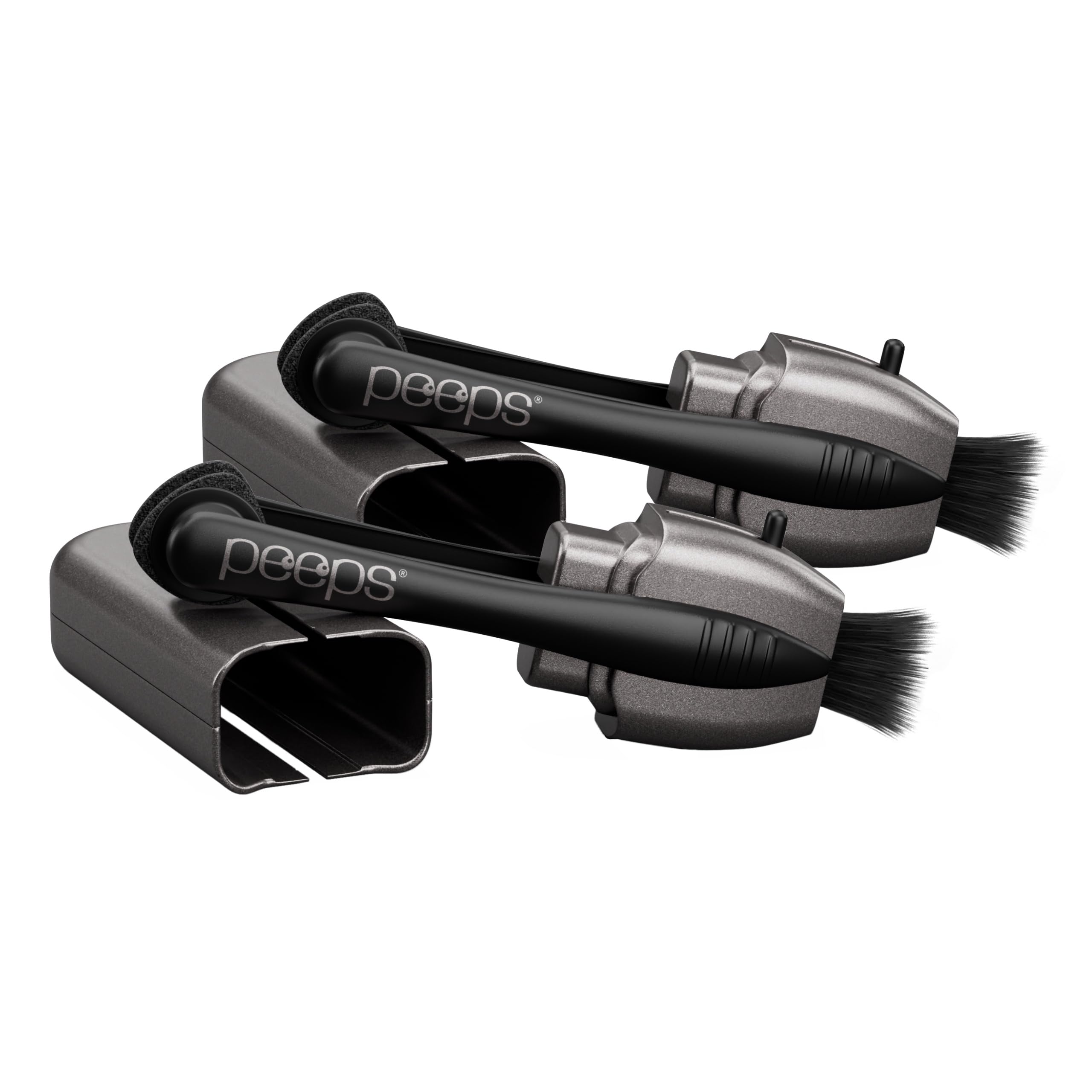 CarbonKlean Peeps Eyeglass Lens Cleaner - NASA-Used Carbon Microfiber, 2 Pack (Silver) - 500 Uses