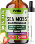 Pella Nutrition Sea Moss Drops with Bladderwrack – 4X Faster Absorption | Digestive & Immune Support | Strawberry Lime 60mL