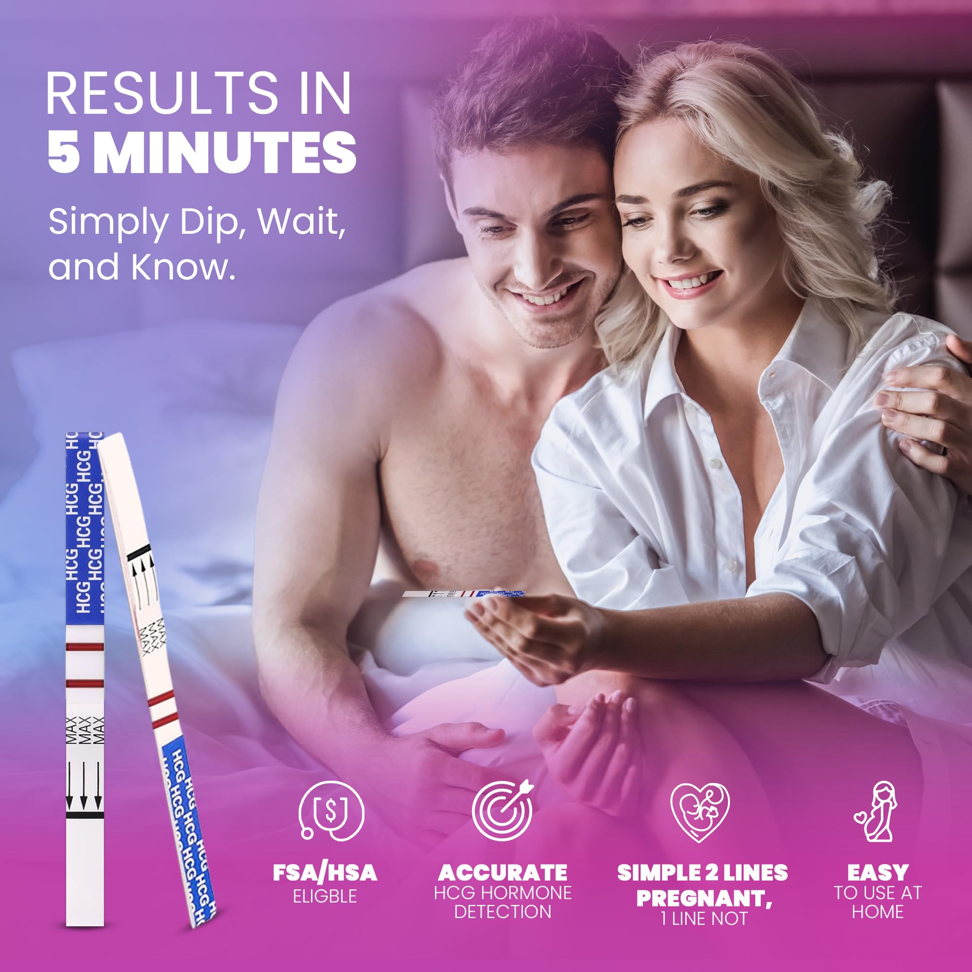 Pelvana Pregnancy & Ovulation Test Strips Combo Kit – 70 Piece Kit (LH & HCG)