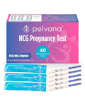 Pelvana HCG Pregnancy Test Strips – 40 Count, 5-Minute Results, At-Home Bulk Pack