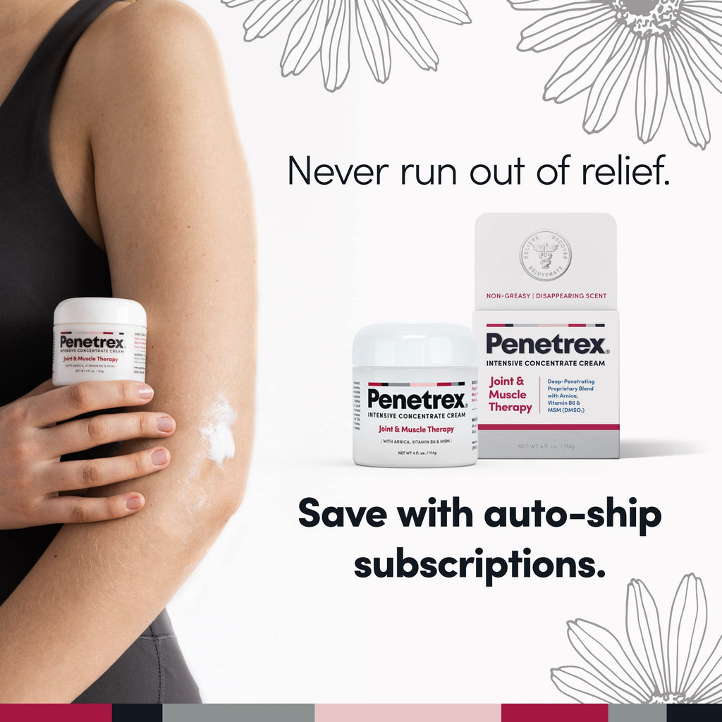 Penetrex Joint & Muscle Therapy – Non-NSAID Cream for Back, Neck, Shoulders & Hands | 4oz Cream (3 Pack)