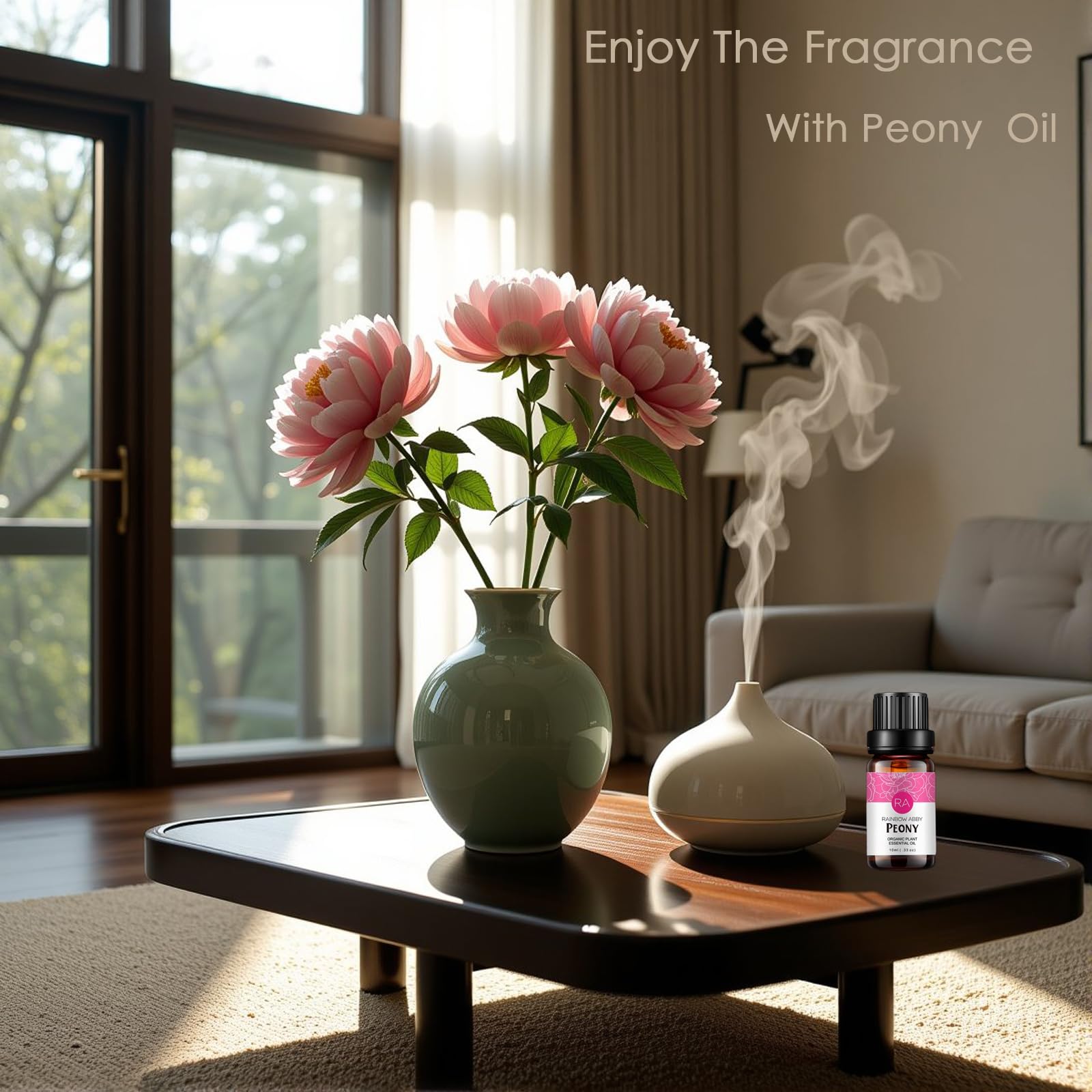 2-Pack Peony Essential Oil – 100% Pure Organic (10ml) for Diffuser & Skincare