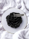 Peony Flower Shaped Candle | Scented Soy Wax Blend, Aromatherapy Gift (Black)