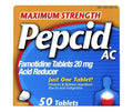 Pepcid AC Maximum Strength Tablets, 100 Count – Acid Reducer for Heartburn