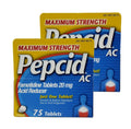 Pepcid AC Maximum Strength - Pack of 2 Boxes (150 Tablets) | Fast Heartburn Relief