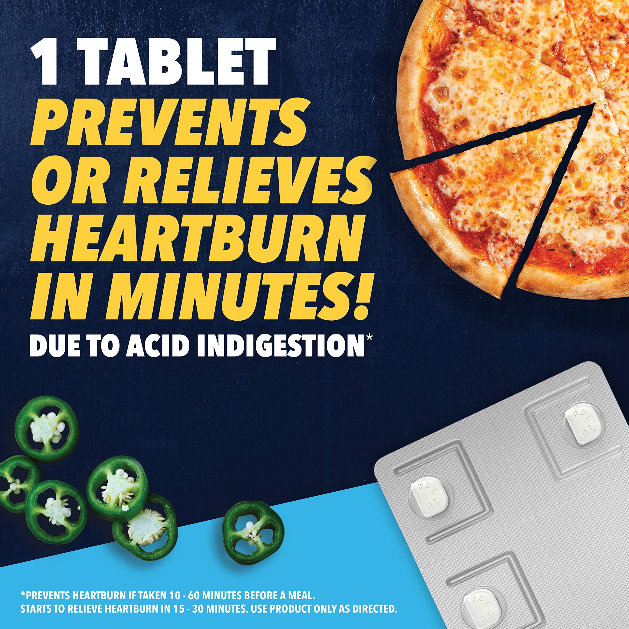 Pepcid AC Maximum Strength Heartburn Relief Tablets 50 ct – Fast-Acting 20 mg Famotidine