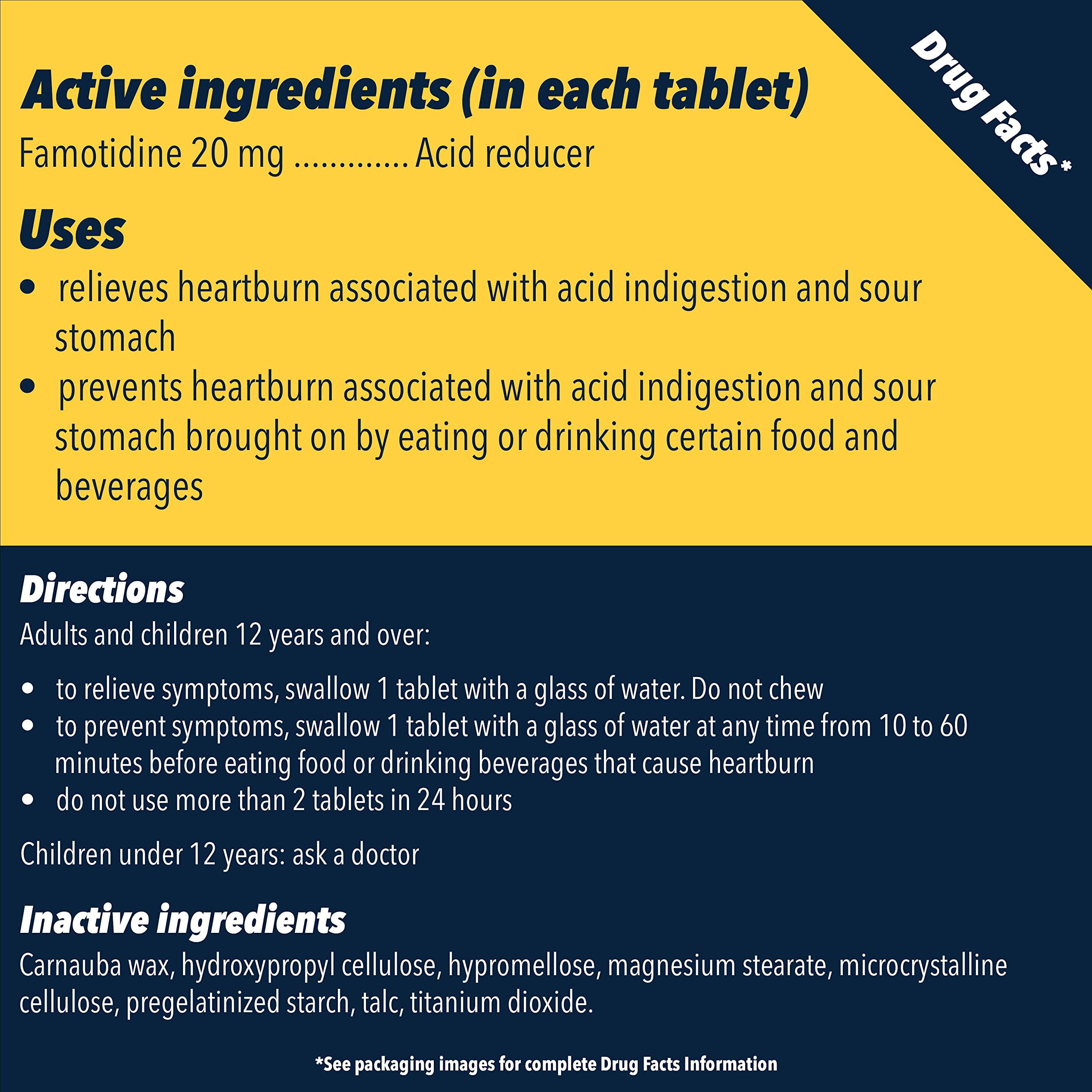 Pepcid AC Maximum Strength Heartburn Relief Tablets 50 ct – Fast-Acting 20 mg Famotidine