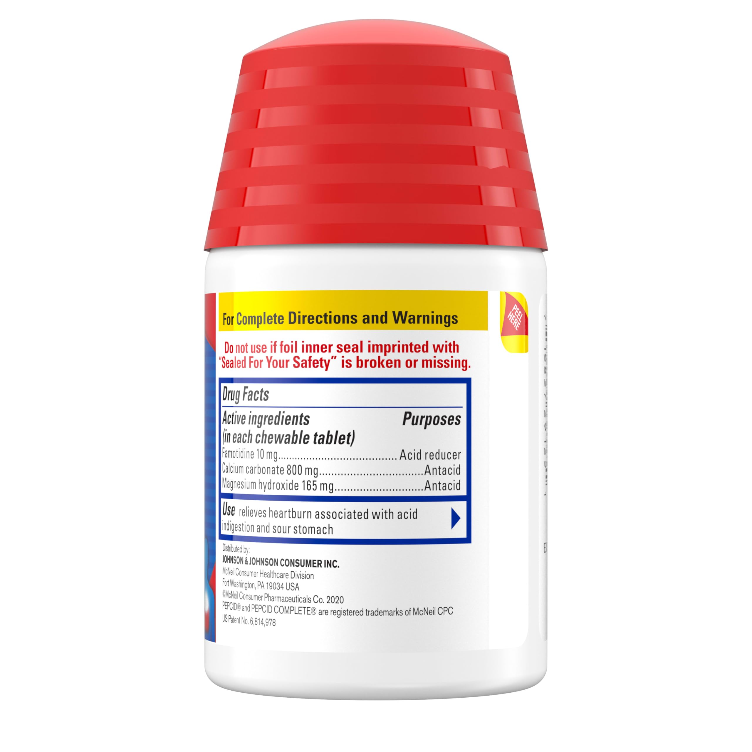 Pepcid Complete Berry Chewable Tablets | Dual-Action Acid Reducer & Antacid