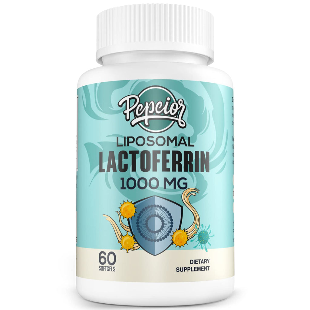 Pepeior Liposomal Bovine Lactoferrin 1000 mg – Immune Support & Iron Absorption, 60 Softgels