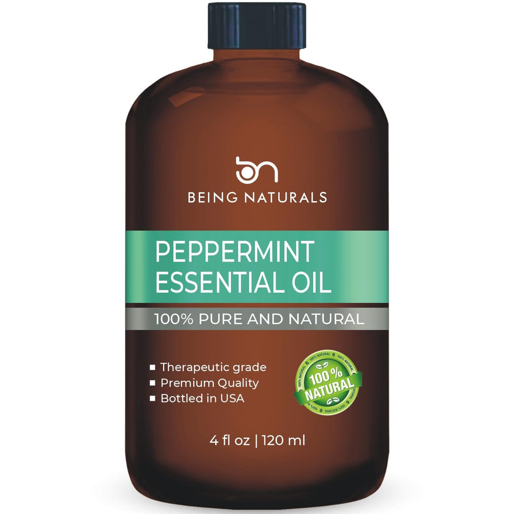 Peppermint Essential Oil - 4 oz, 100% Pure & Natural, Premium Therapeutic Grade with Glass Dropper