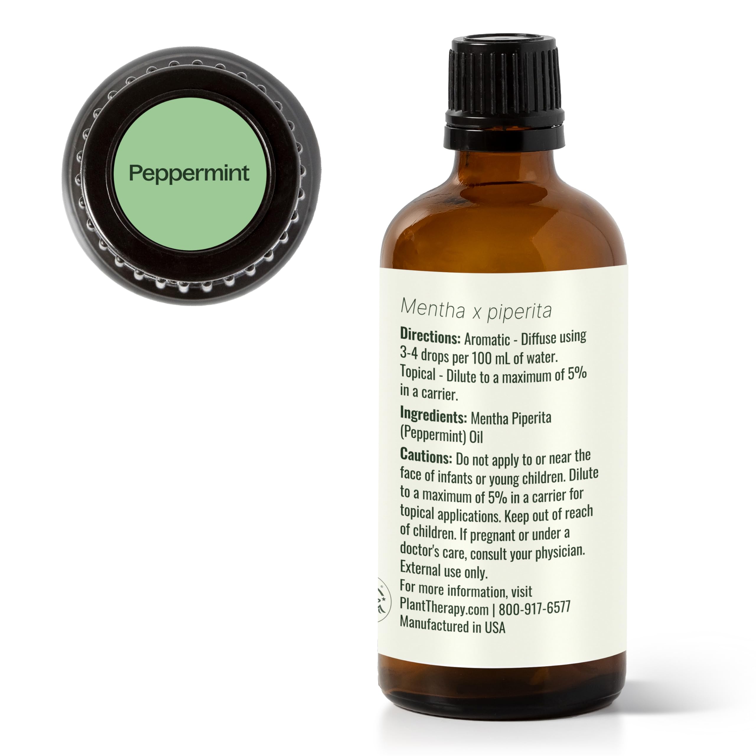 Plant Therapy Peppermint Essential Oil 100 mL – 100% Pure, Undiluted