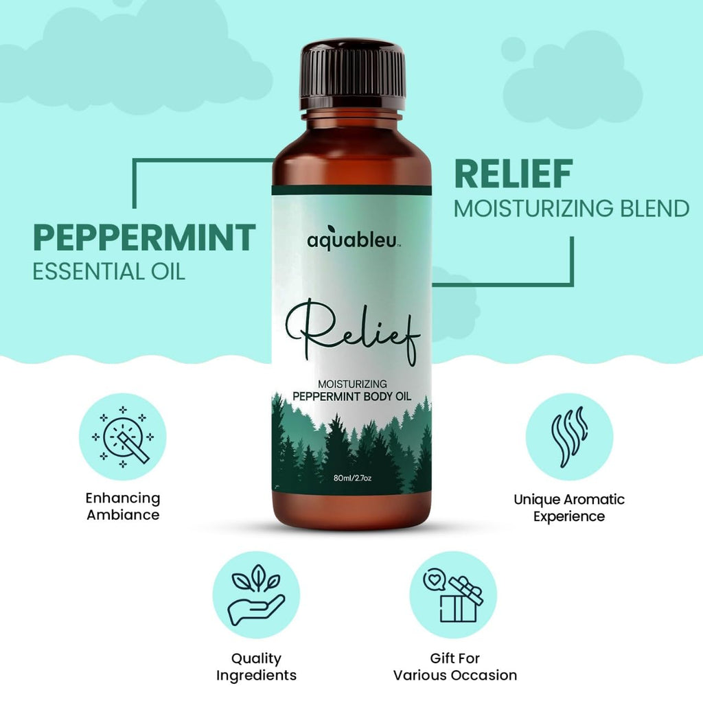 Peppermint Massage Oil – Aromatherapy Blend for Refreshing Relief (80ml)