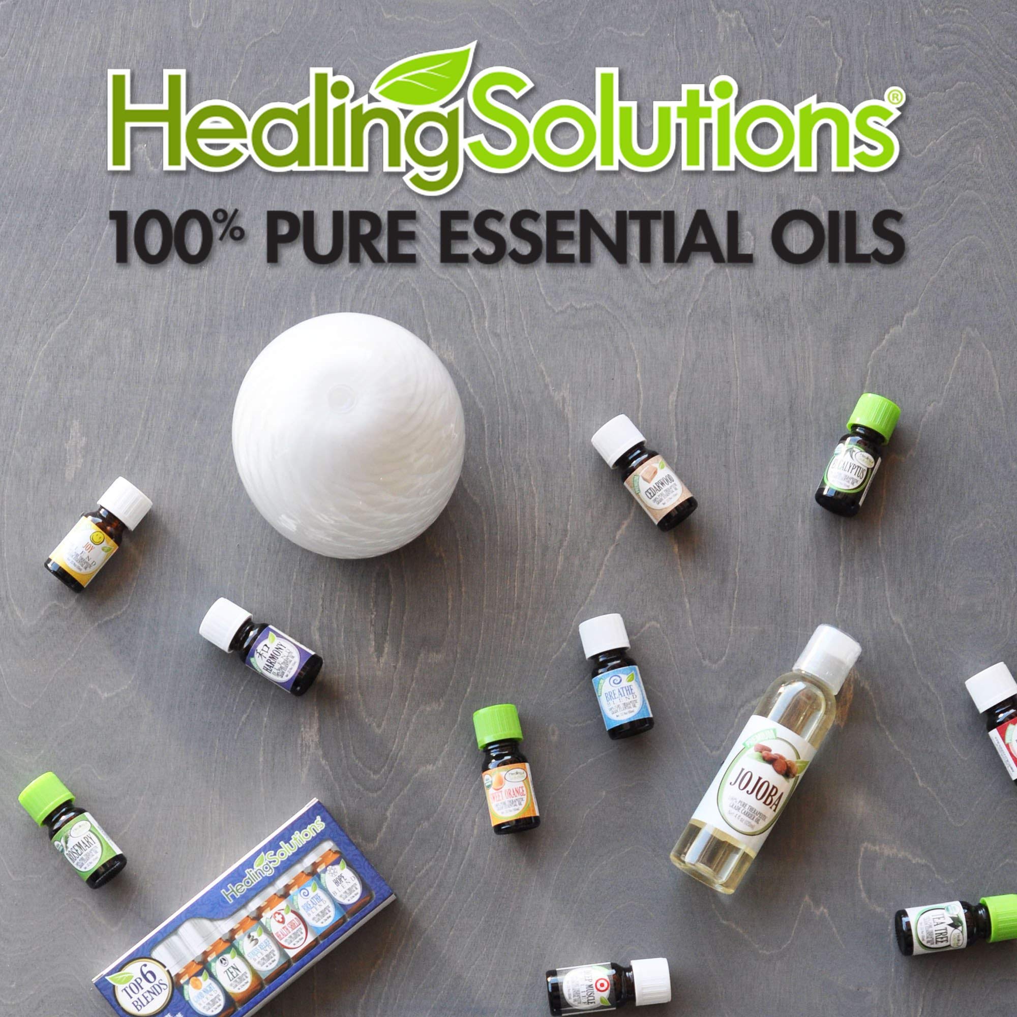 Healing Solutions Organic Peppermint Essential Oil 0.33 oz (10 ml) – Pure, Undiluted Therapeutic Peppermint Oil for Hair & Skin