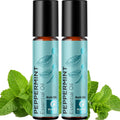 Peppermint Oil Roll-On | Pure Peppermint Rollerball for Headaches (2 Pack)