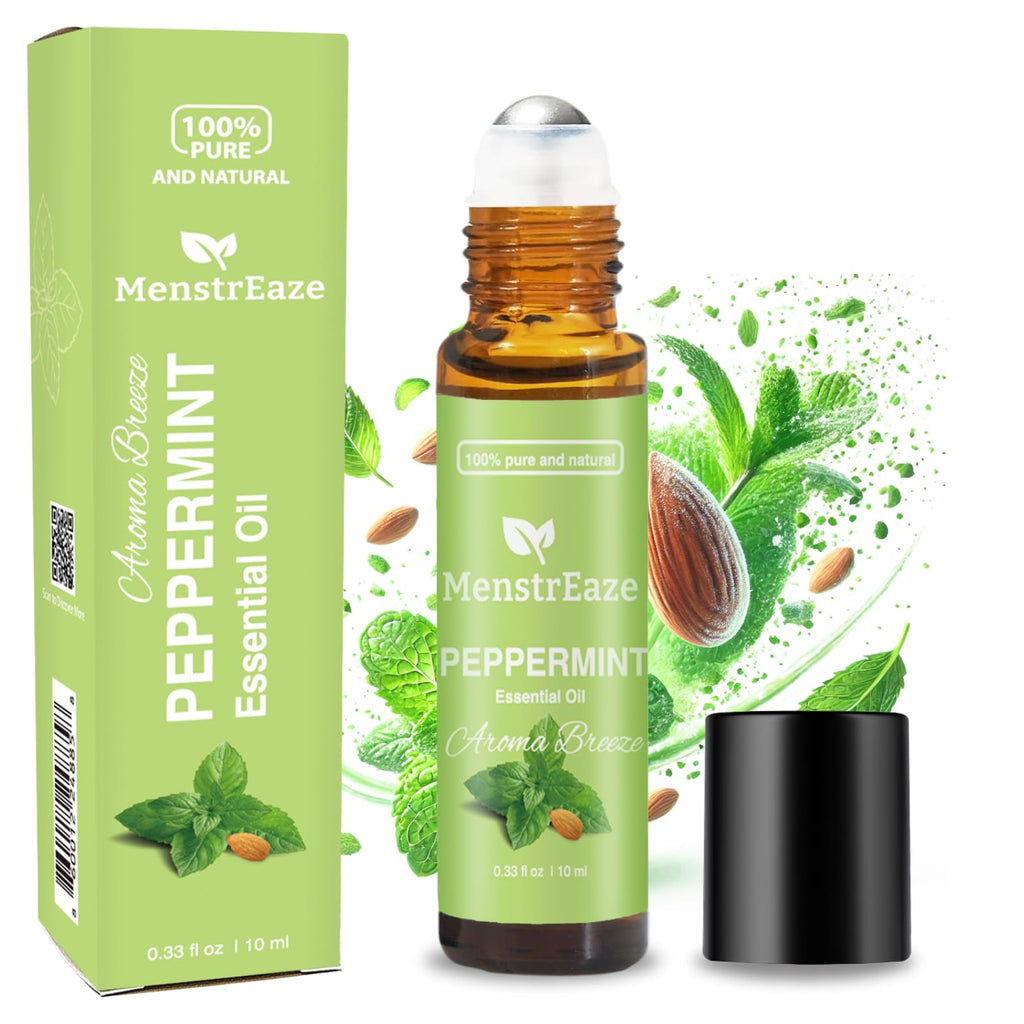 Peppermint Essential Oil Roll-On – Migraine Relief, Skin Nourishing (10ml)