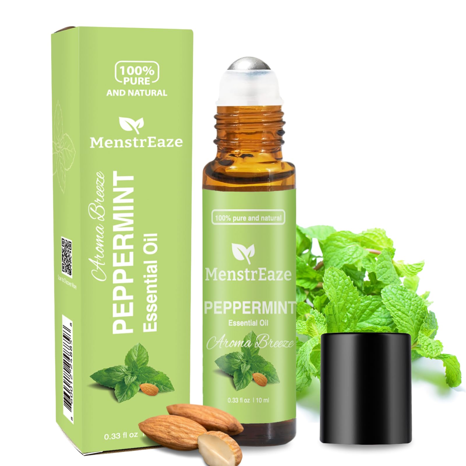Peppermint Essential Oil Roll-On – Migraine Relief, Skin Nourishing (10ml)