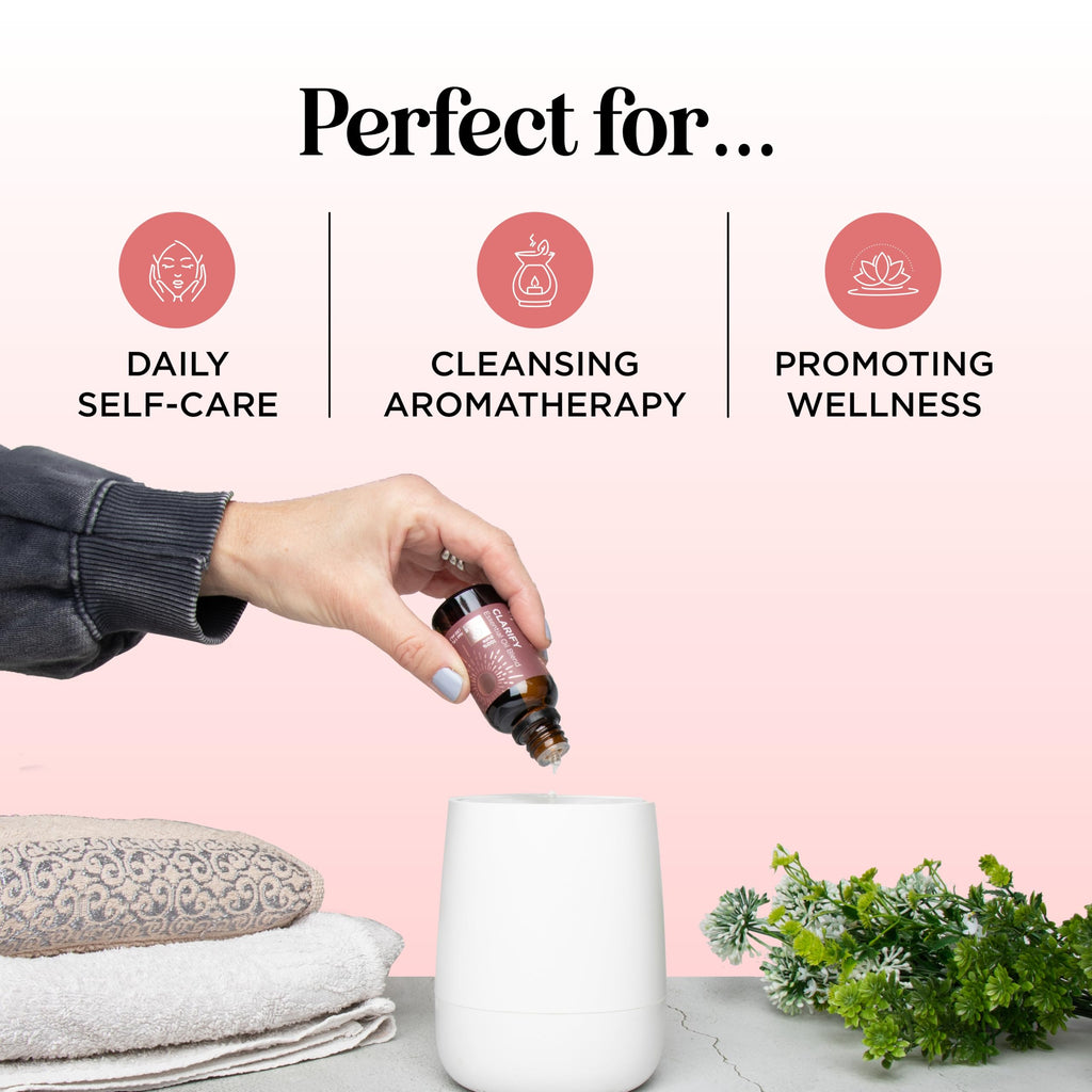 Clarify Headache Essential Oil Blend for Diffusers | Peppermint, Rosemary & Lavender