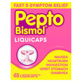 Pepto Bismol Liquicaps - Multi-Symptom Relief for Nausea, Heartburn, Indigestion, Upset Stomach & Diarrhea | 48 Liquicaps