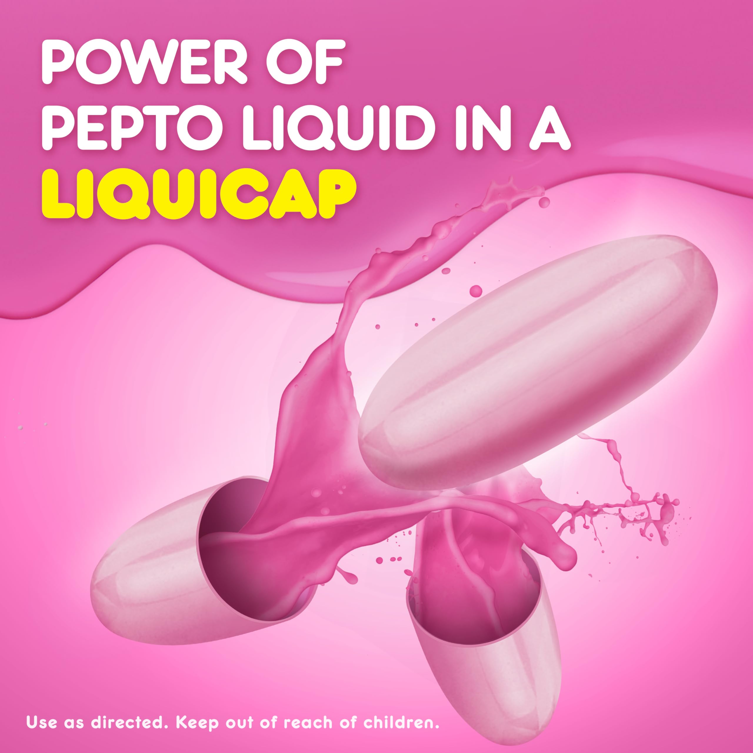 Pepto Bismol Liquicaps - Multi-Symptom Relief for Nausea, Heartburn, Indigestion, Upset Stomach & Diarrhea | 48 Liquicaps