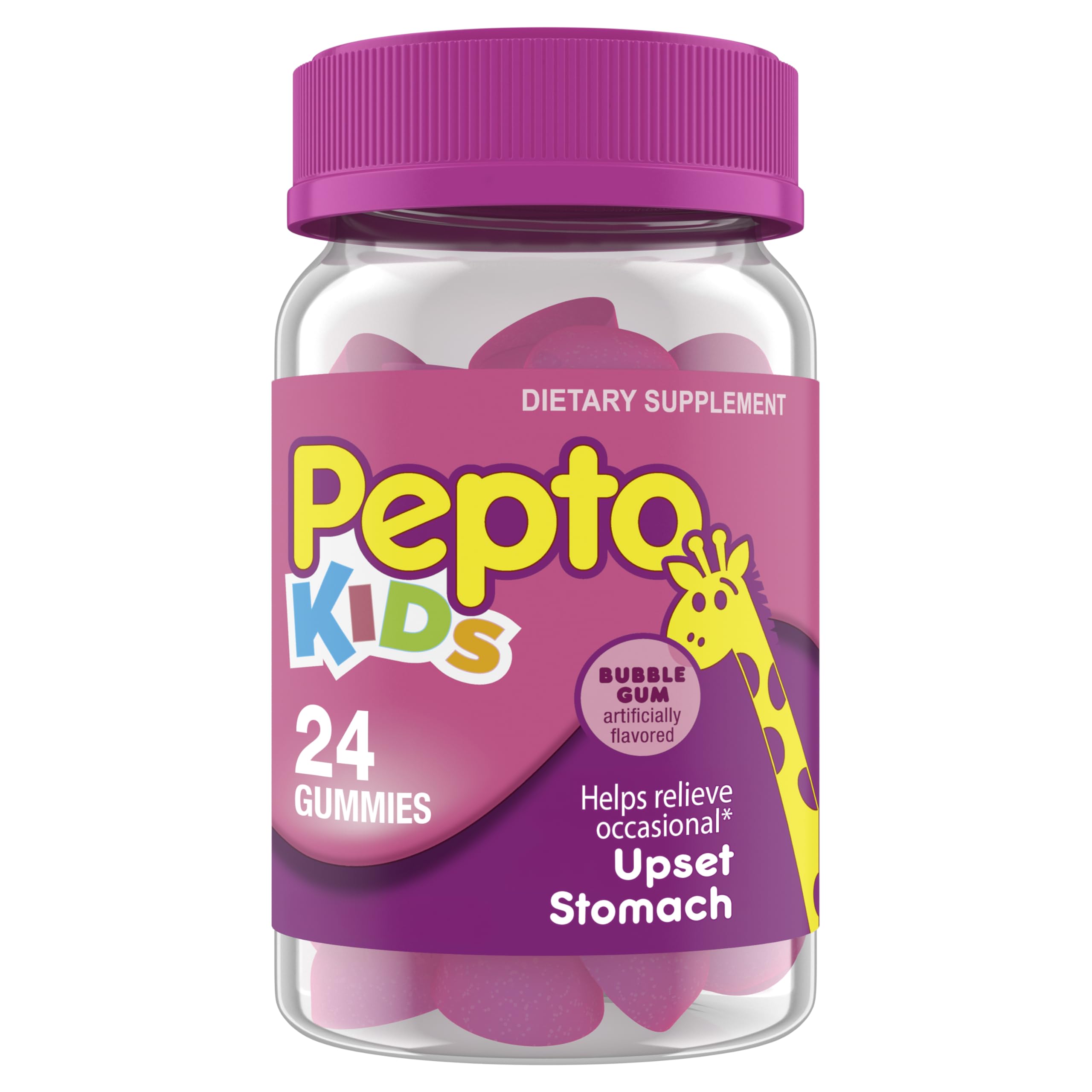 Pepto Kids Gummies – Multi-Symptom Relief for Occasional Upset Stomach | Ages 4+