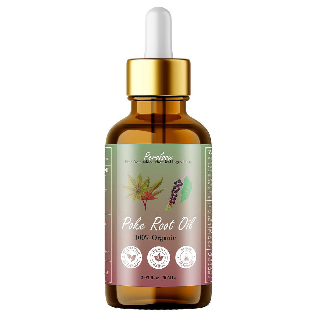 Peralpow Organic Poke Root Oil - Lymphatic Support & Deep Tissue Relief