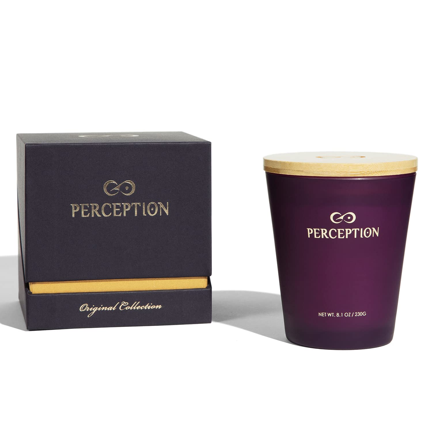 PERCEPTION AROMAS Luxury Lavender Vanilla Candle | 50 Hour Burn Time | Gift Box | Hand-Poured Soy Wax