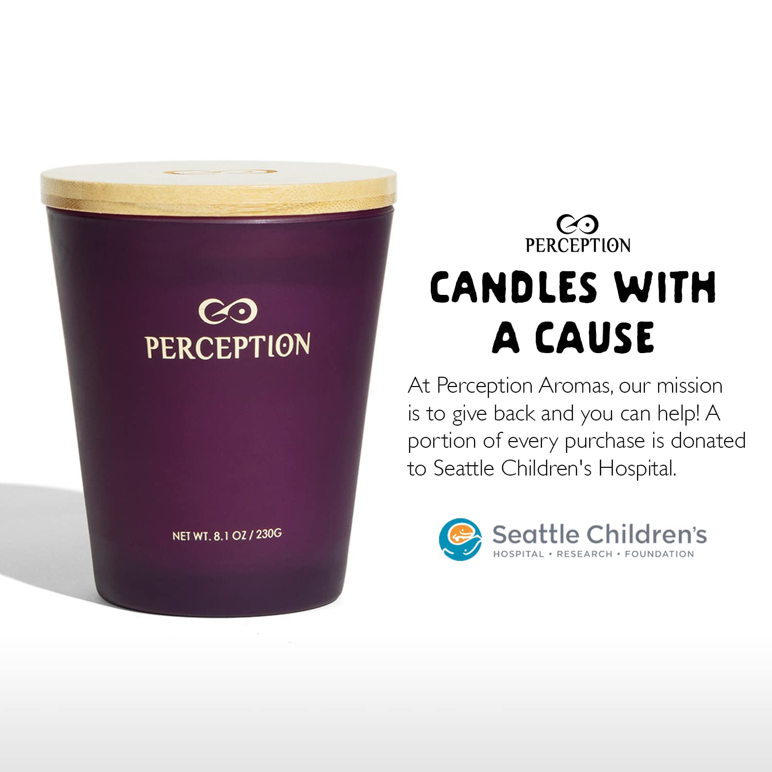PERCEPTION AROMAS Luxury Lavender Vanilla Candle | 50 Hour Burn Time | Gift Box | Hand-Poured Soy Wax