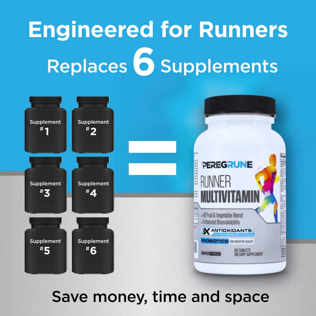 PEREGRUNE Runner Multivitamin & Omega-3 Bundle | Energy, Endurance & Joint Support for Runners