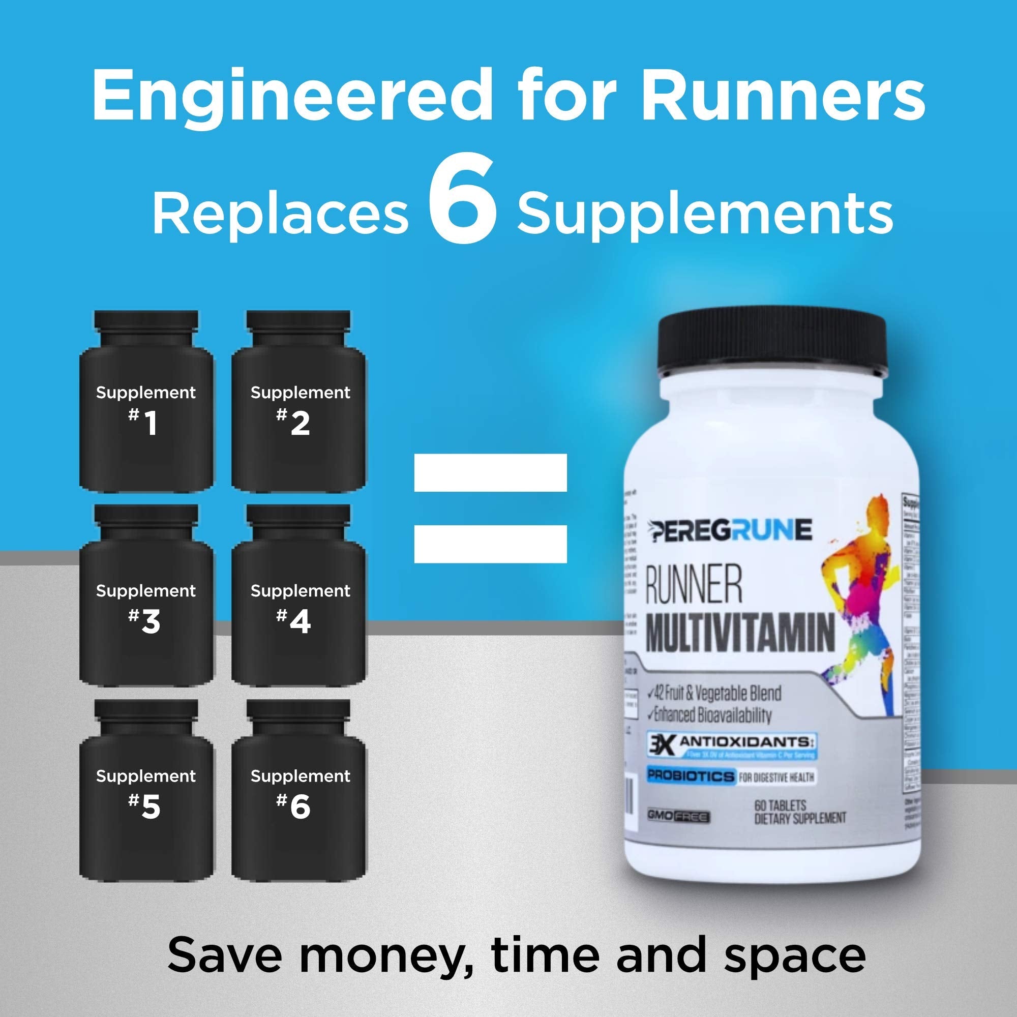 PEREGRUNE Runner Multivitamin & Omega-3 Bundle | Energy, Endurance & Joint Support for Runners