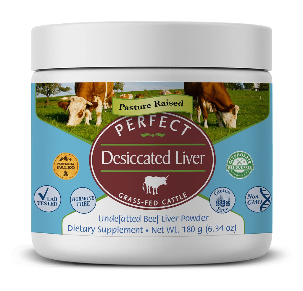 Perfect Desiccated Liver Powder – 180g (Undefatted Beef Liver) | Grass-Fed, Natural Protein & Iron
