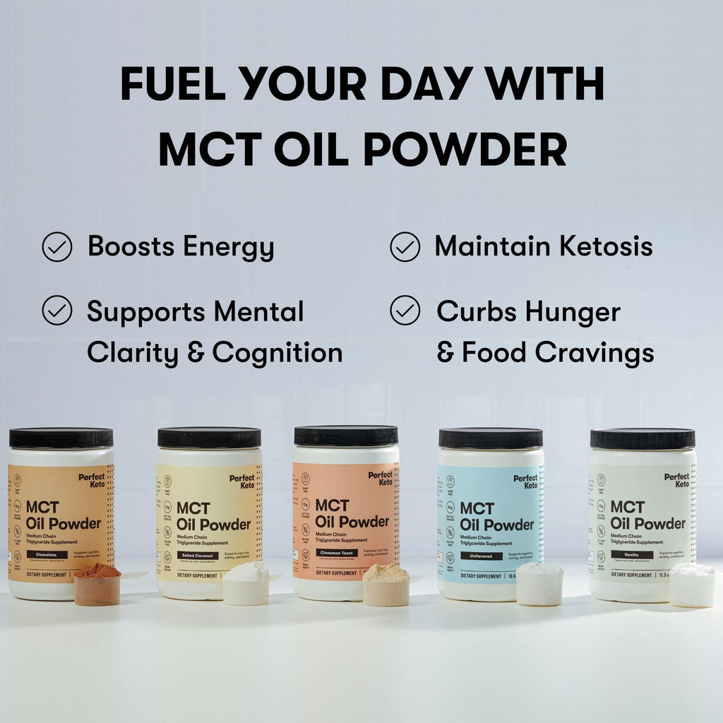 Perfect Keto 7g MCT Oil Powder – Cinnamon Toast, Non-Dairy Keto Coffee Creamer, 30 Servings