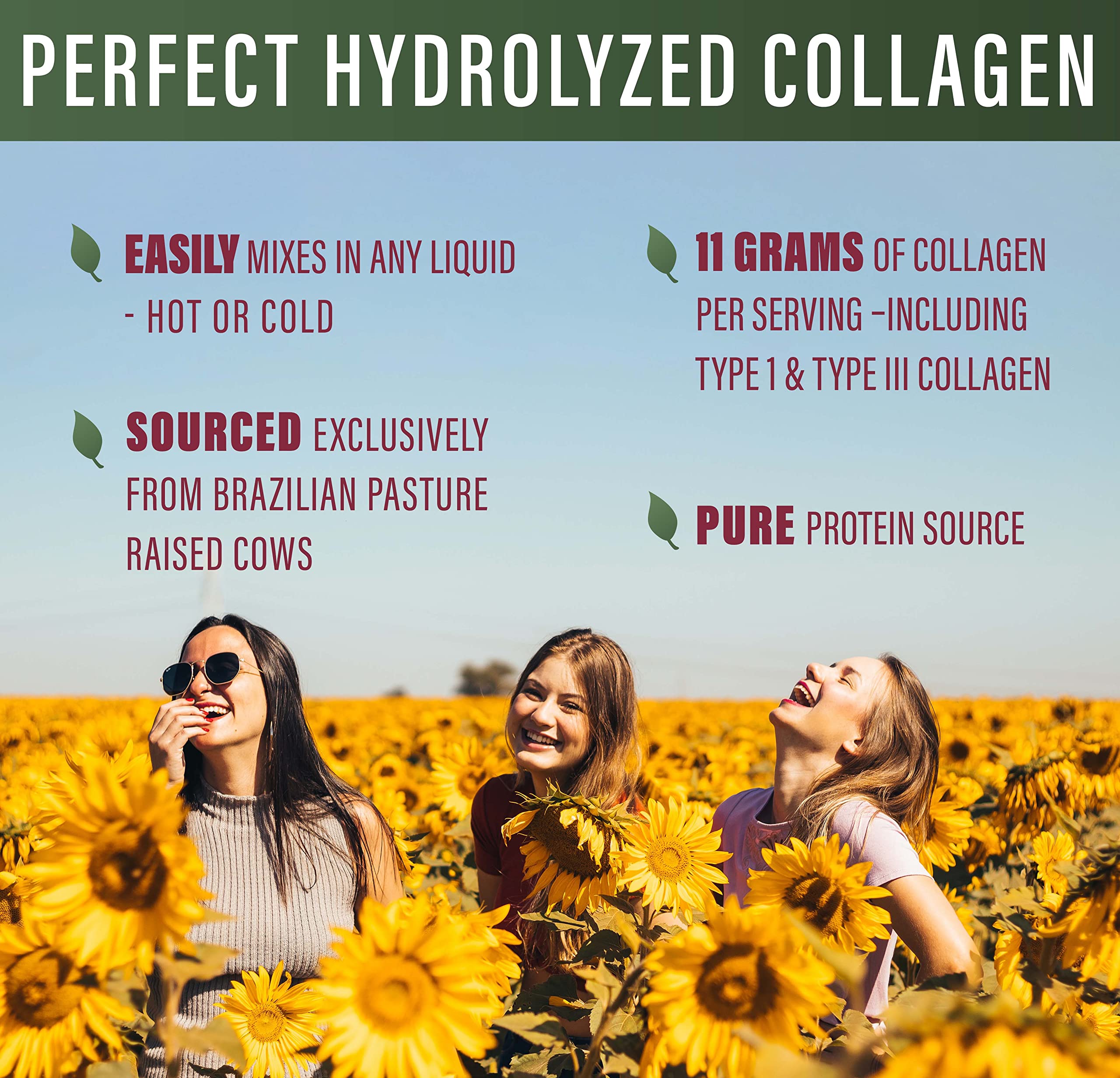 Perfect Supplements Unflavored Hydrolyzed Collagen Powder – 660g, Grass Fed, Easy Absorption