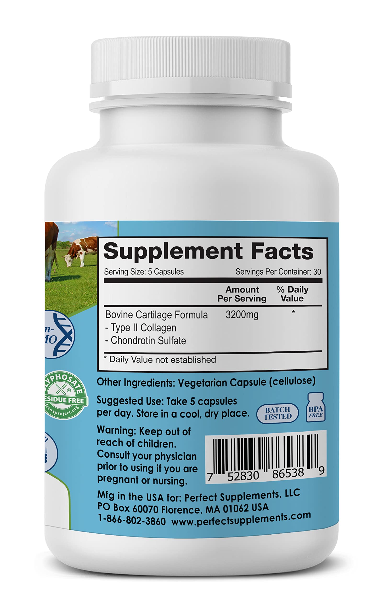Perfect Type II Collagen – 150 Capsules | Pasture Raised | Joint Support