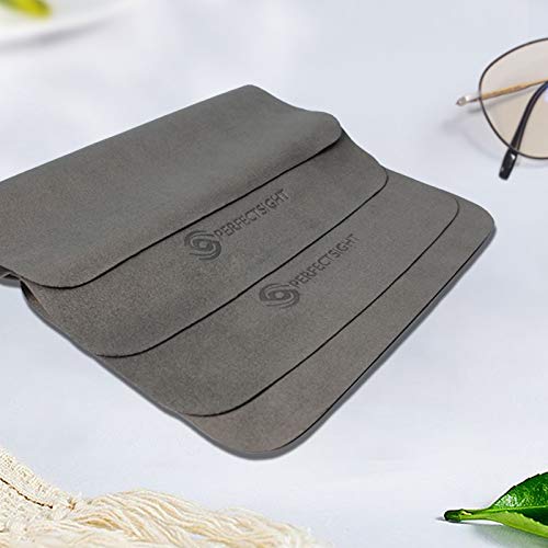 PERFECTSIGHT Microfiber Cleaning Cloths, 6 Pack (5.7 x 6.7 in) – Lint-Free Lens & Screen Cleaner for Eyeglasses, Sunglasses, Phones, Screens | Safe for All Coated Lenses