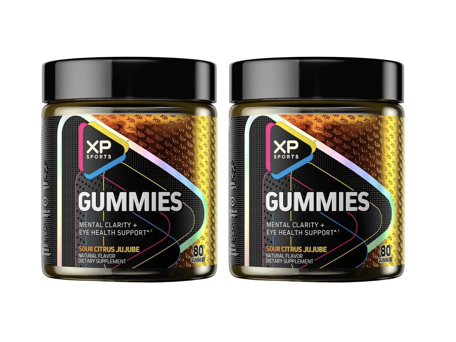 Performance Sports Gummies – Mental Clarity & Eye Health – Sour Citrus Jujube, 160 Gummies