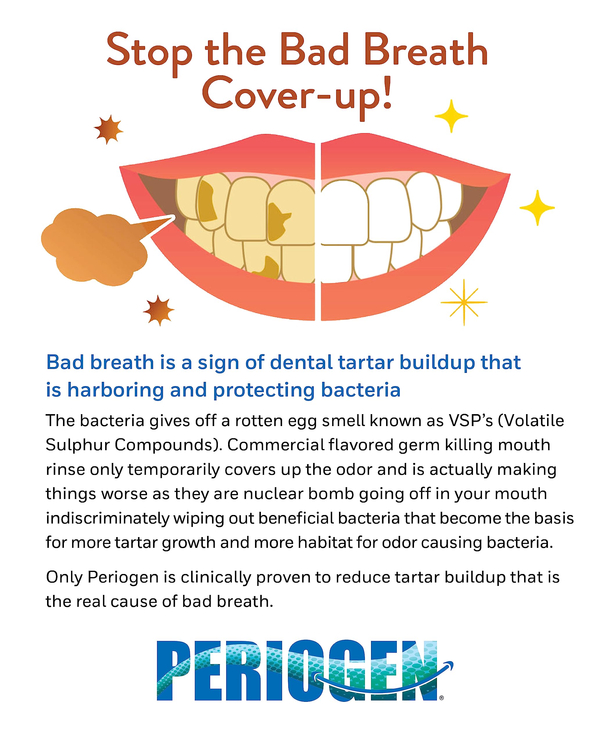 Periogen Tartar Control Toothpaste – SLS Free, Enamel Safe, Whitening Gel