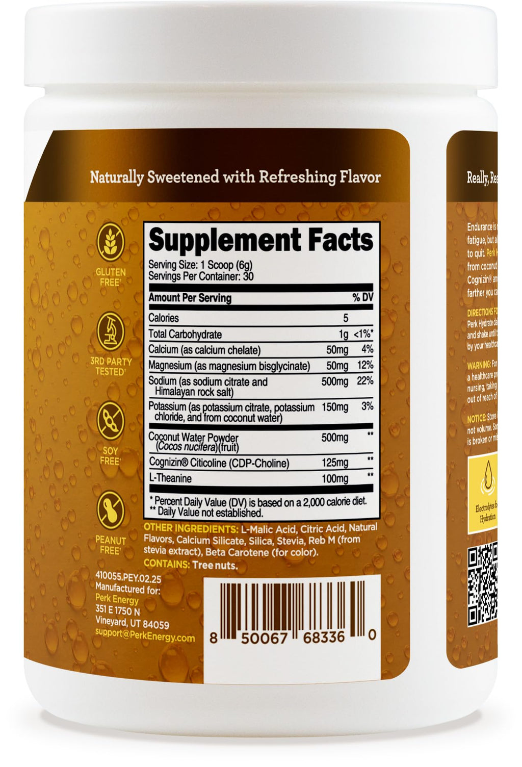 Perk Hydrate Pina Colada Electrolyte Drink Mix - 30 Servings | Gluten Free