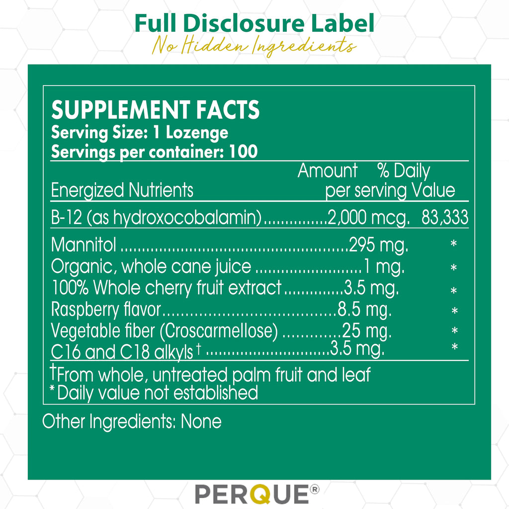 Perque Activated B-12 Guard - 2000 mcg Lozenges (100 ct)