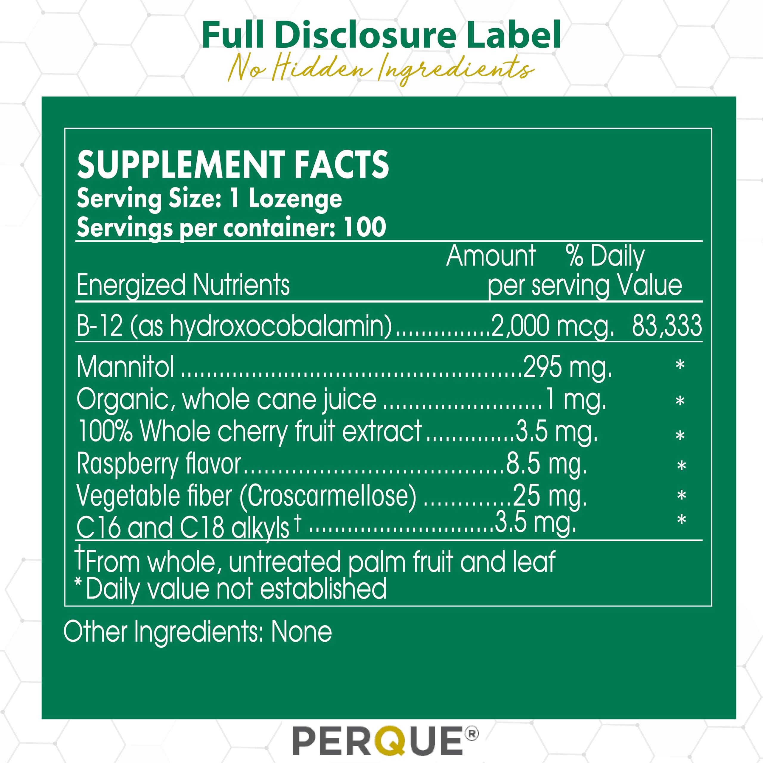 Perque Activated B-12 Guard - 2000 mcg Lozenges (100 ct)