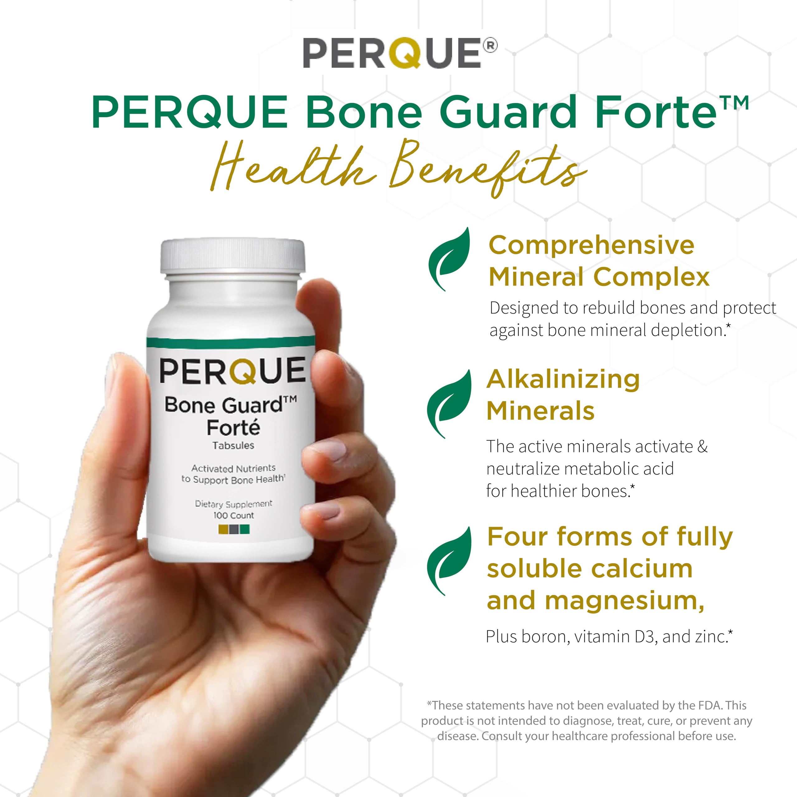 PERQUE Bone Guard Forte 100 Count – Bone Health Supplement