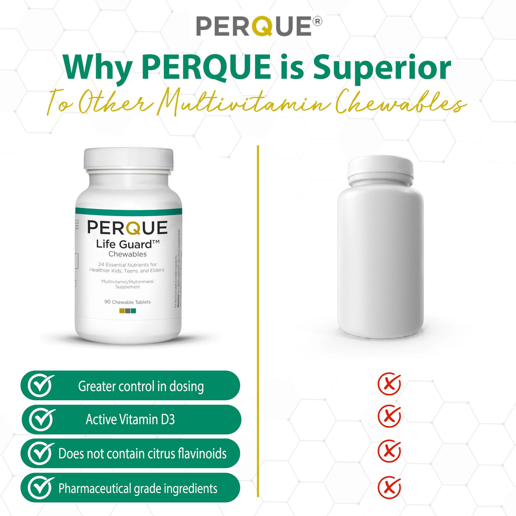 Perque Life Guard Chewables, 90 Count – Corn Free, Soy Free, Sugar Free