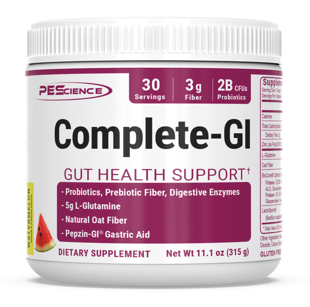 PEScience Complete-GI Gut Health Powder – Probiotics, Digestive Enzymes, L-Glutamine
