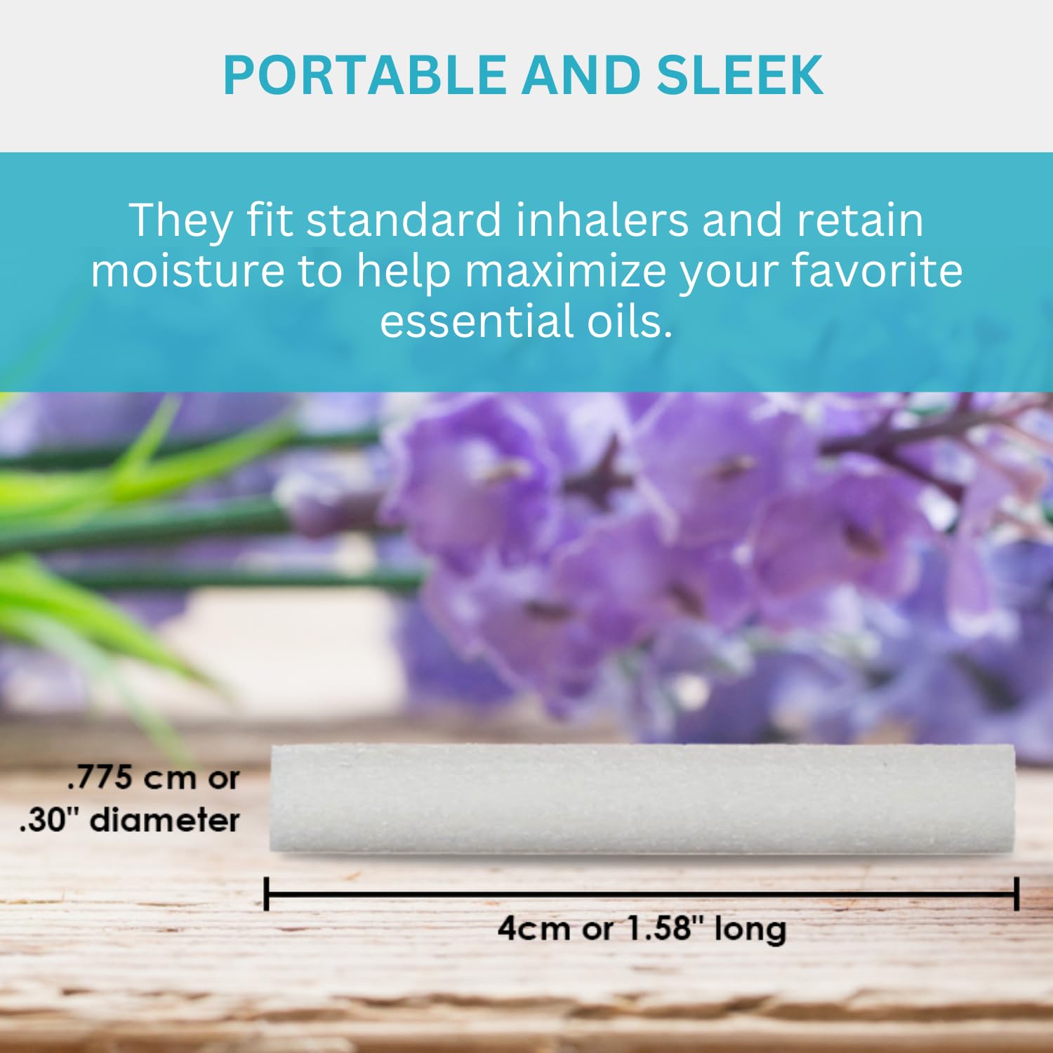 Wild Essentials 24 Pack Fiber Wick Inhaler Refills – 4 cm Blank Nasal Sticks for On-The-Go Aromatherapy