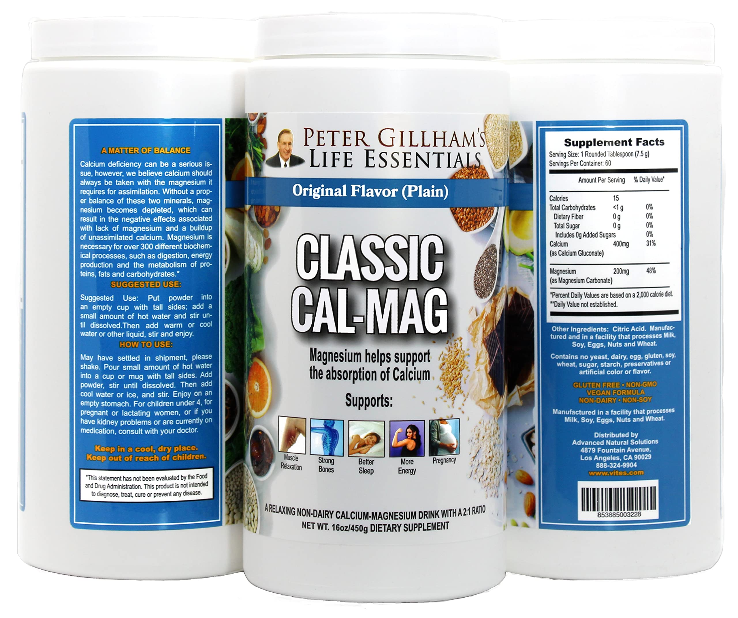 Peter Gillham's Cal-Mag | High-Absorption 2:1 Calcium & Magnesium Citrate Powder