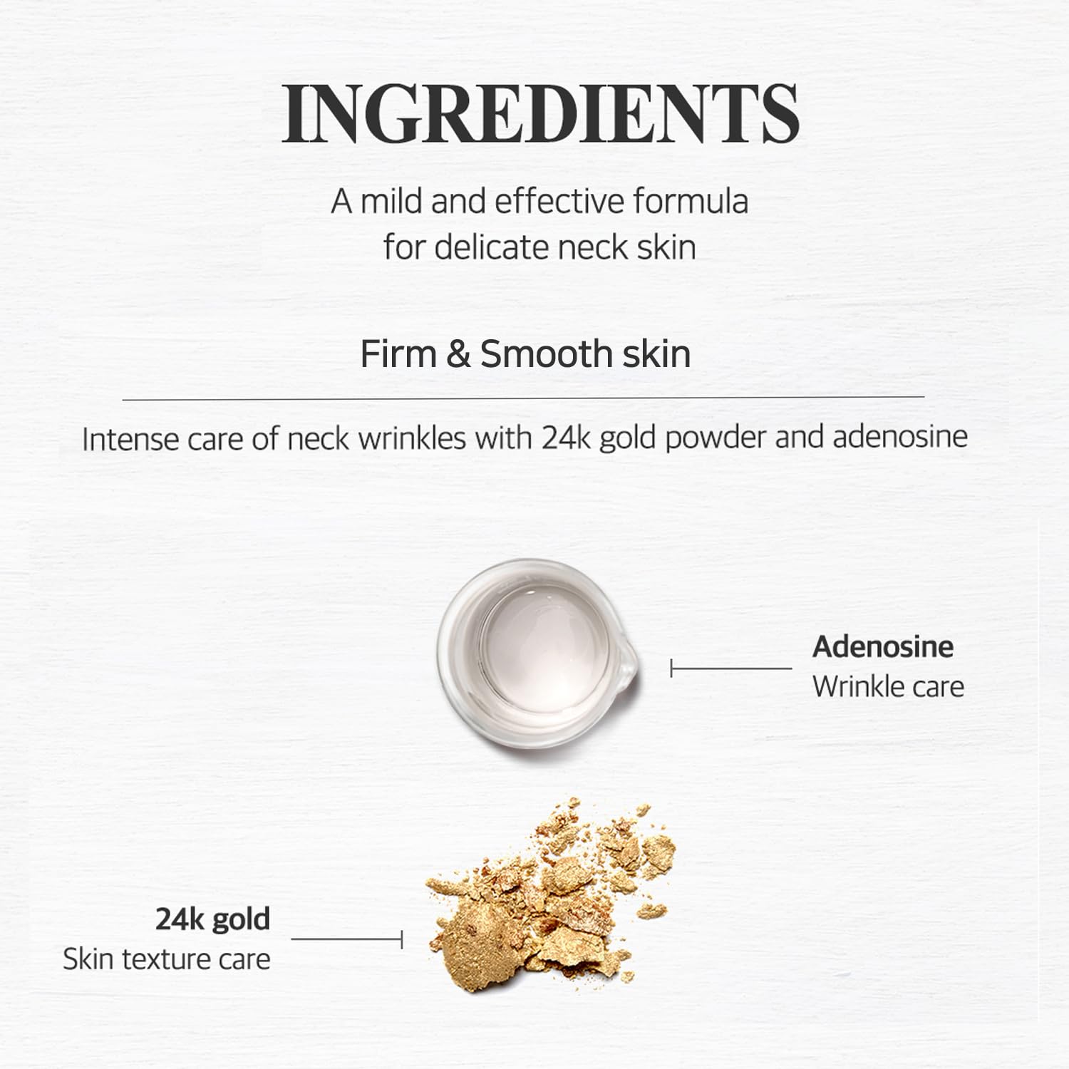 Petitfee Gold Neck Cream 1.69 fl oz (50 g) – 24K Gold & Adenosine Firming Moisturizer